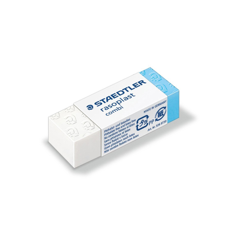STAEDTLER RASOPLAST COMBI 526BT30 GOMMA BIANCA E BLU PER MATITA E INCHIOSTRO CONF. 30 Pz.
